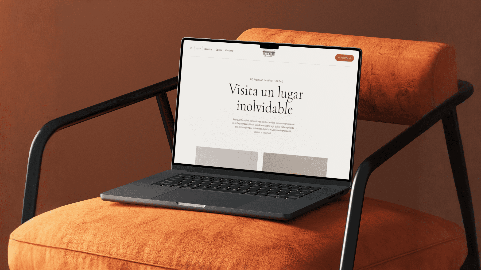 Agencia de Diseño y desarrolo web en Las Palmas. Diseño moderno con motor de reservas para casa rural Reencuentro, adaptado a móviles y con animaciones personalizadas
