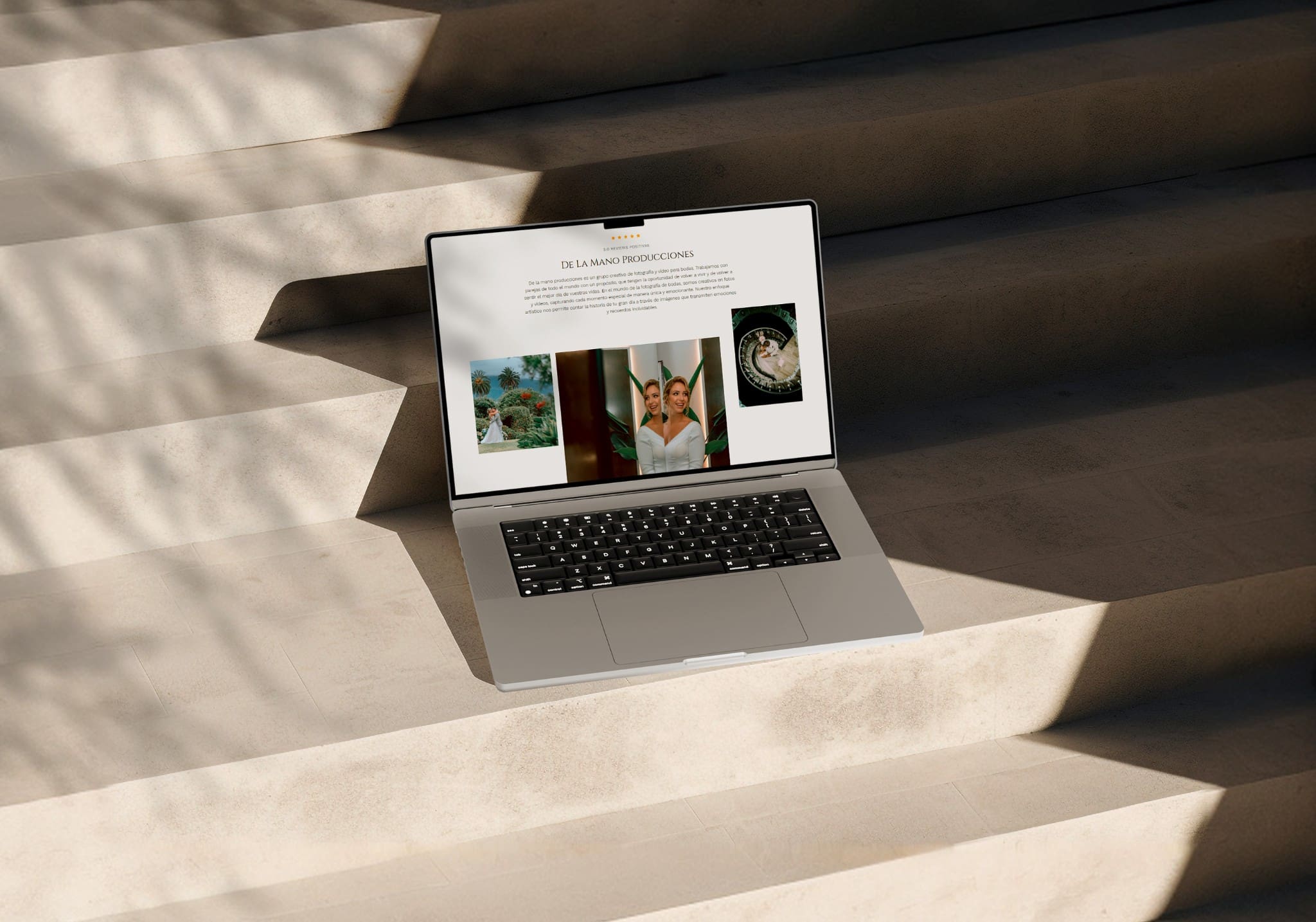 Diseño web elegante para DLMP, fotógrafo de bodas con enfoque artístico y visual narrativo