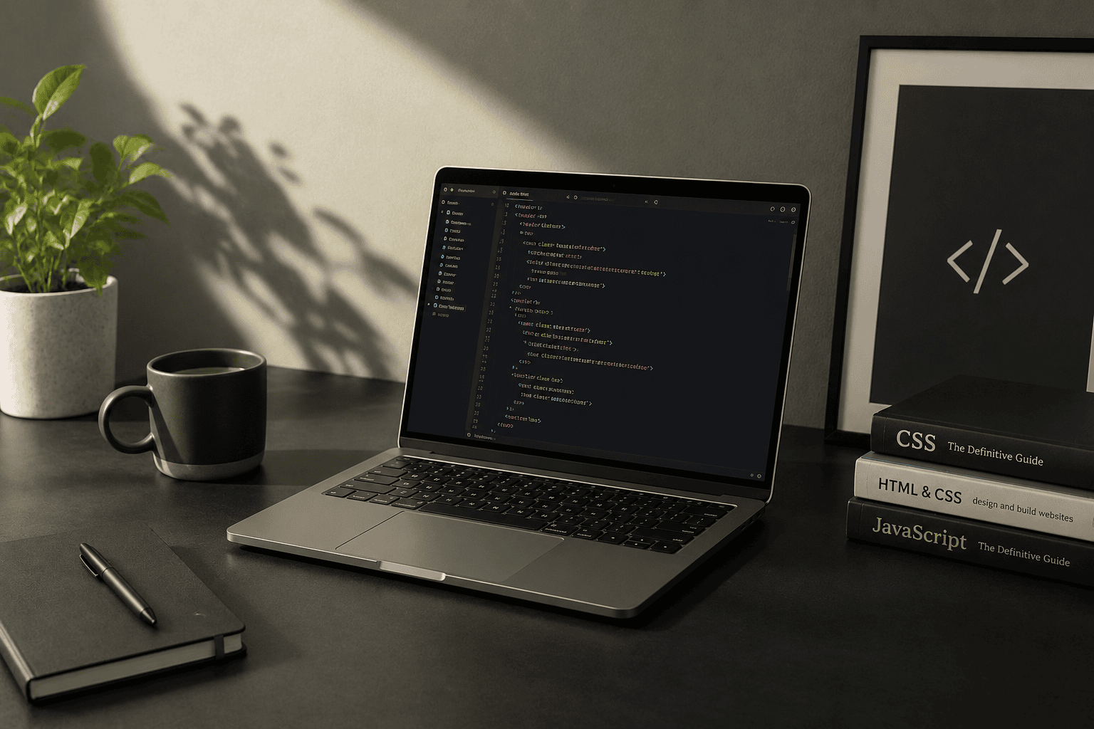 Ilustración generada con IA para la página de Desarrollo Web