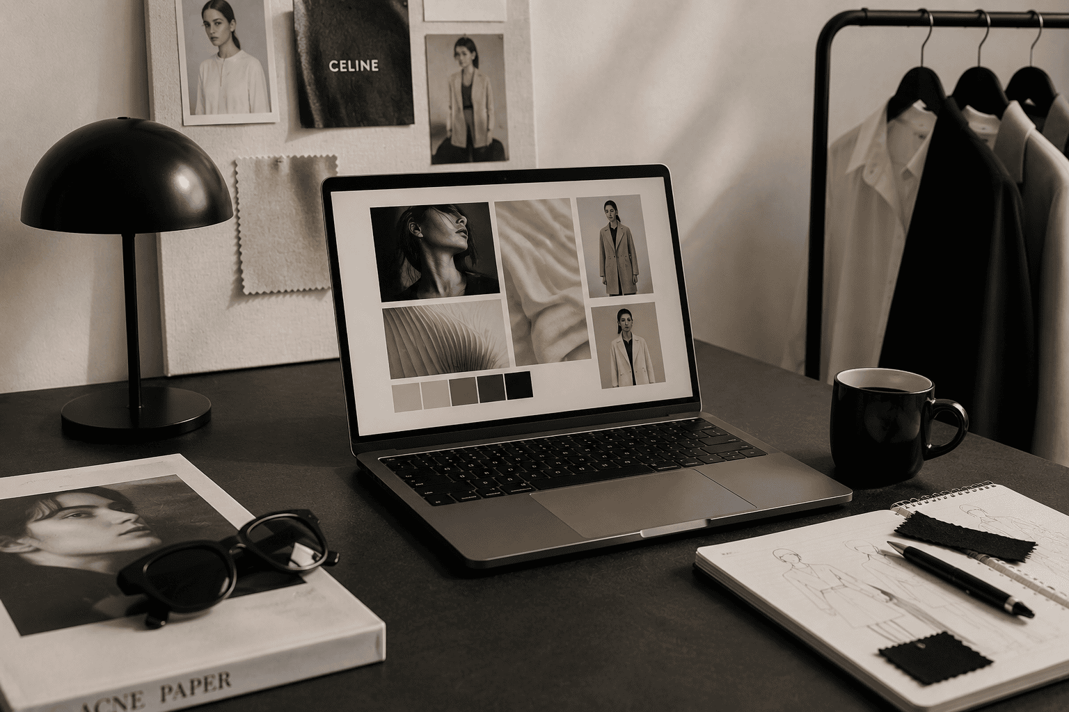 Mockup editorial de moda, imagen decorativa